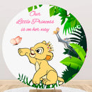 Customize The Lion King Round Backdrop Girls Birthday Party Circle Background Covers