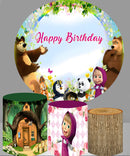 Masha and Bear Round Backdrops 