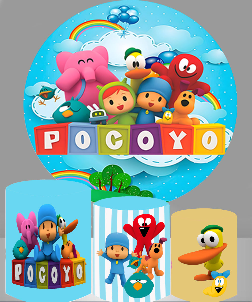 Pocoyo Round Backdrop 