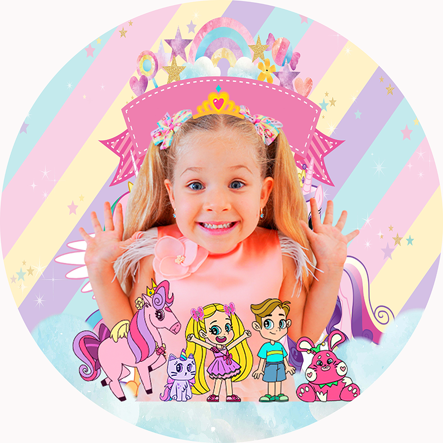 Diana Round Backdrops Diana and Roma Movie Kids Party