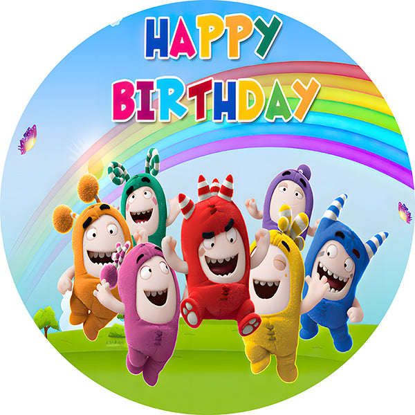 Odd Bods Round Backdrops OddBods Kids Party Circle Background Birthday Covers