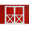 Arrière-plan de photographie de porte de grange rouge, arrière-plan de ferme, déjeuner d'automne, arrière-plan d'anniversaire occidental, récolte de Thanksgiving, fête prénatale, séance photo