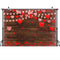 Arrière-plan de Photo de cœurs d'amour rouge, pour photographie de Portrait de mariage de la saint-valentin, points or Rose, arrière-plan en bois rustique marron pour Studio 
