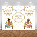 Nom personnalisé Royal Gender Reveal Baby Shower Toile de fond Prince ou Princesse Fond Garçon ou Fille Baby Shower Gender Reveal Party Decor