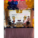 Royal Twins Party Backdrop for Picture Newborn Pink or Blue Crown Backdrops for Baby Shower Boy or Girl Photo Background