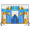 Royal Prince Blue Castle 1st Birthday Photography Background Boy First Birthday Baby Shower Party Decoration Banner Backdrops