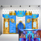 Royal Prince Blue Castle 1st Birthday Photography Background Boy First Birthday Baby Shower Party Decoration Banner Backdrops