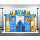 Royal Prince Blue Castle 1st Birthday Photography Background Boy First Birthday Baby Shower Party Decoration Banner Backdrops
