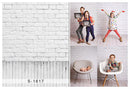 Toile de fond murale blanche pour la photographie, arrière-plan photographique pour fête prénatale, anniversaire, accessoires Photo muraux en brique