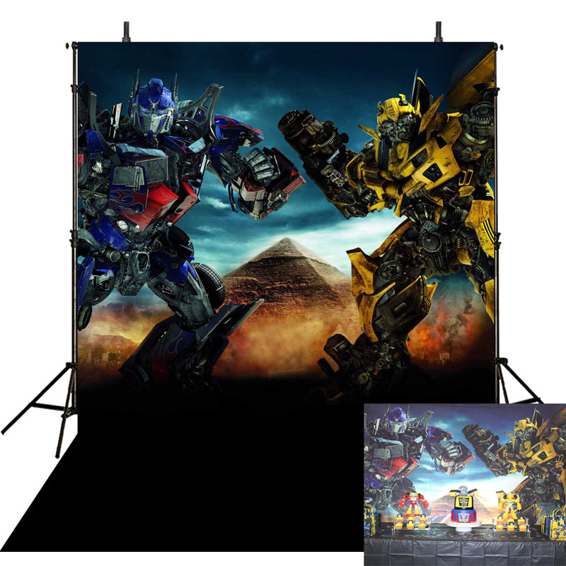 Transformers Photography Backdrops Cartoon Movie Robot Children Birthday Party Photography For Backdrop Digital Printed Photo Backgrounds