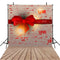 Valentine Party Photography Backdrops Wood Floor Photo Props Red Love Heart Valentine's Day Background Photo Studio