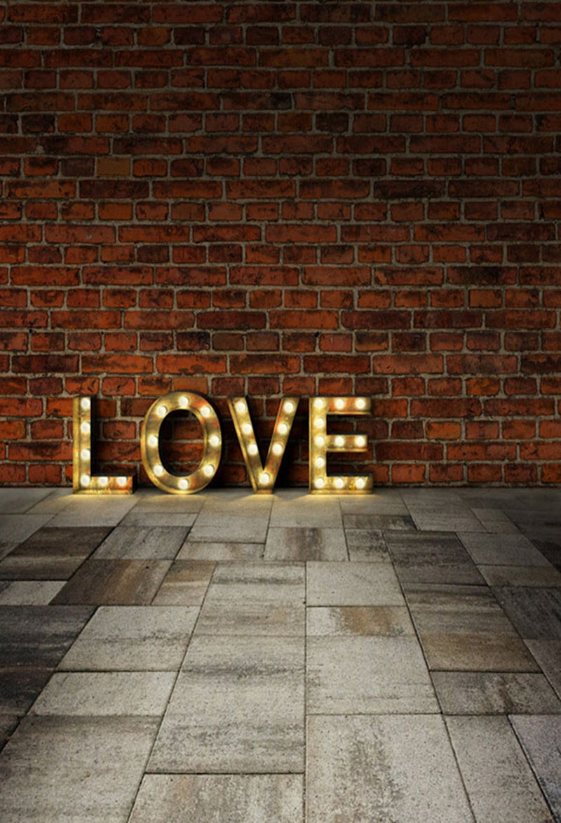 Valentine Party Photography Backdrops Brick Wall Photo Backdrop For Picture Love Valentine's Day Background Photo Studio
