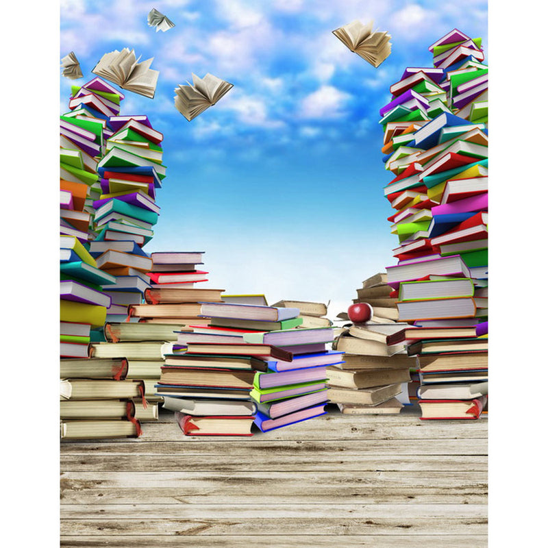 school backdrops kids photography backgrounds books 6x9 vinyl photo backdrops for teens clouds sky photo booth props large school party backdrops for photography