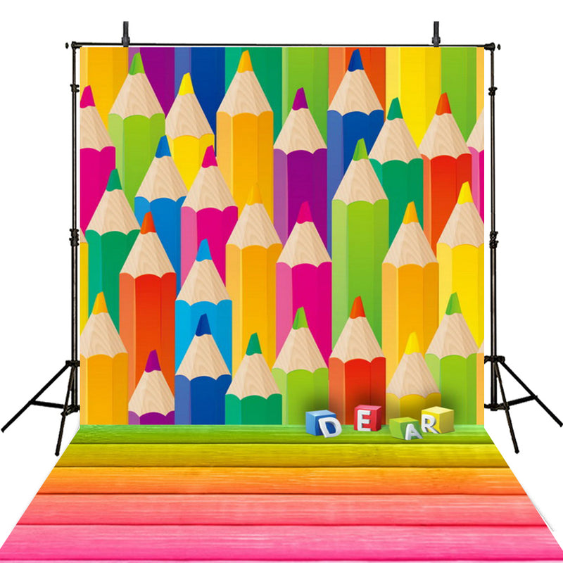 school backdrops kids photography backgrounds books 5x7 vinyl photo backdrops for teens colorful pencil photo booth props large school party backdrops for photography