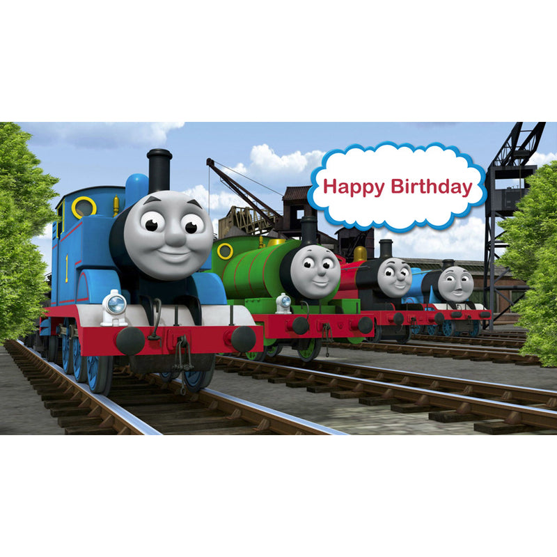 Thomas and friends Photography Backgrounds Thomas The Tank Engine And Friends Banner Decoration Backdrop Photo Studio