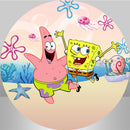 SpongeBob Round Backdrops Esponja Bob Kids Party Circle Background Birthday Covers