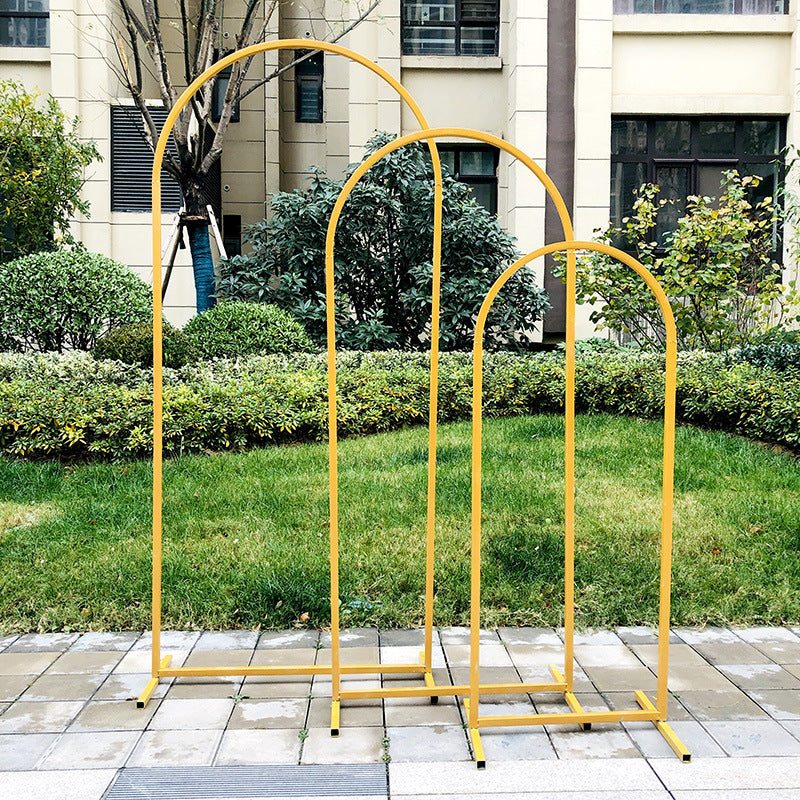 Arco de Metal, soporte de hierro, adornos decorativos, marco de fondo de boda al aire libre, decoración, accesorios de diseño, Kit de arco de globos de cumpleaños 