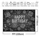 Science Theme Party Backdrop The Scientist Laboratory Blackboard Photo Background Happy Birthday Decoration