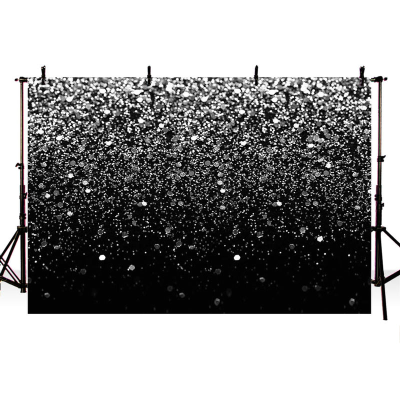 Silver Glitter Dots Photo Backdrop 50TH 60TH Birthday Wedding