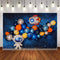 Outer Space Balloon Photography Astronaut Rocket Astrology Astronomy Planet Baby Shower Birthday Party Photo Backdrop Studio