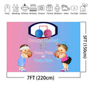 Sports Theme Gender Reveal Party Decoration Backdrop Twins Basketball Boy and Girl Pink Blue Photo Background Party Supplies