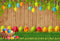 Spring Happy Easter Photography Background Wooden Wall Colorful Eggs Grass Kids Portrait Decor Backdrop Photo Studio
