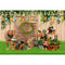Spring Photography Background Easter Eggs Carrot Grassland Baby Shower Wooden Wall Newborn Portrait Backdrop