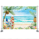 Summer Beach Photography Backdrop Baby Kids Portrait Background Hawaii Birthday Baby Shower Party Decoration Banner