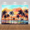 Summer Holiday Backdrop for Photography Palm Tree Oil Painting Abstract Background for Photo Booth Studio Computer Printed
