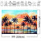 Summer Holiday Backdrop for Photography Palm Tree Oil Painting Abstract Background for Photo Booth Studio Computer Printed