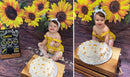 Fondos de madera marrón girasol para fotografía rústico niño Baby Shower fiesta de cumpleaños Banner pastel de bebé Smash foto de fondo