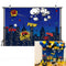 Super Hero Theme Backdrop for Photography Boom Birthday Party Banner Props for Boys Night Shiny Stars Cloud Buildings Pow Biff
