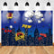 Super Hero Theme Backdrop for Photography Boom Birthday Party Banner Props for Boys Night Shiny Stars Cloud Buildings Pow Biff