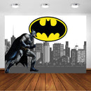 Customize Cartoon Superhero Photo Backdrop Children Birthday Party Decorations Banner