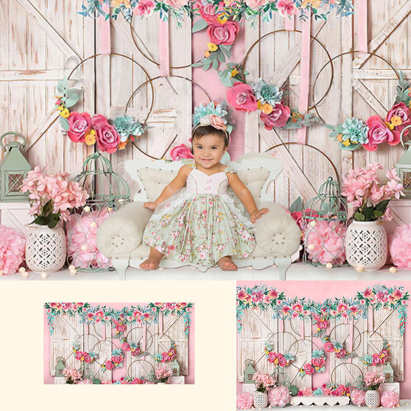 Fondo para fotografía de recién nacido, accesorios de fondo para fotografía de cumpleaños de niña, sesión fotográfica artística, flores rosas, sesión de fotos de madera