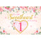 Sweetheart Photography Background Golden Pink Flower Newborn Girl 1st Birthday Party Backdrop Photo Studio