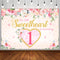 Sweetheart Photography Background Golden Pink Flower Newborn Girl 1st Birthday Party Backdrop Photo Studio