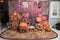 Thanksgiving Photography Backdrop Halloween Rustic Wooden Floor Barn Harvest Background Autumn Pumpkins Maple Leaves Sunflower Baby Portrait Party Decoration Photo Studio