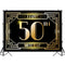 Fondo de fotografía del gran Gatsby 50 cumpleaños telón de fondo dorado y negro Gatsby fiesta de cumpleaños postre Mesa decoración Banner