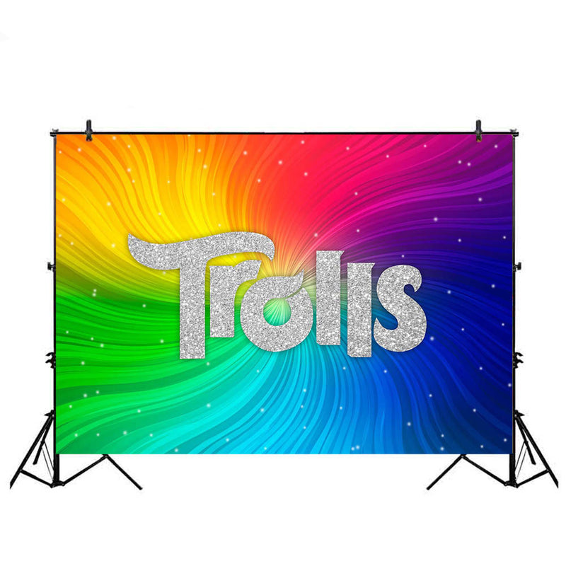 Custom Trol Background for Party Decoration Newborn Baby Birthday Theme Party Backdrop for Parties Banner