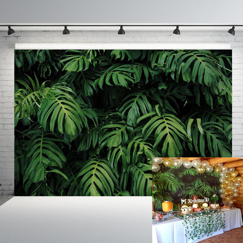 Forêt tropicale plantes vertes feuilles feuillage photographie arrière-plans arrière-plans photographiques anniversaire Photocall accessoires Photo