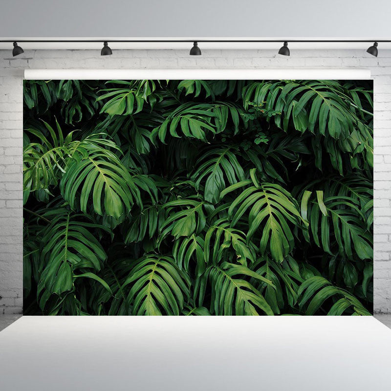 Tropical Forest Green Plants Leaves Foliage Photography Backdrops Photographic Backgrounds Birthday Photocall Photo Props