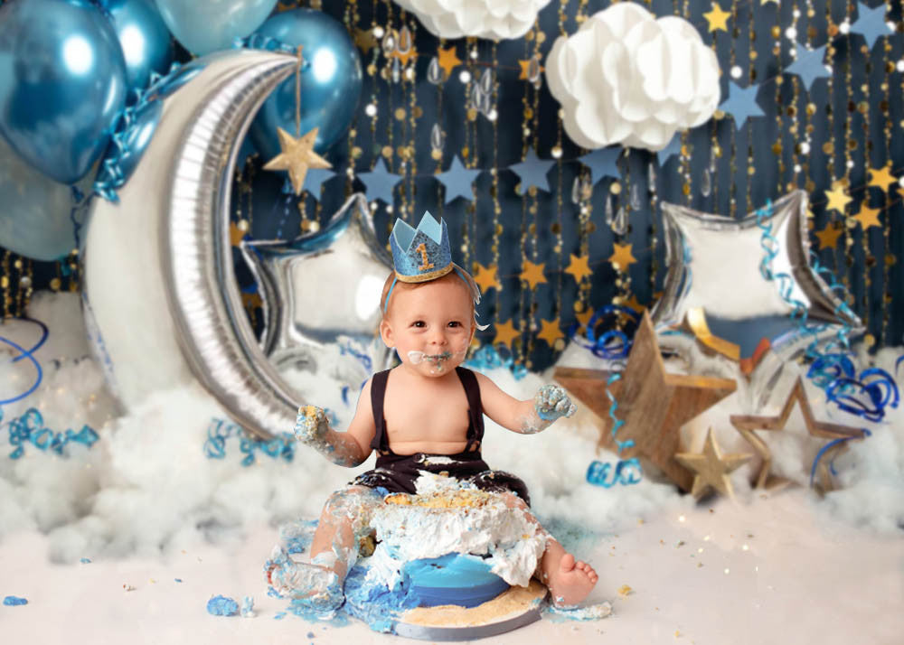 Twinkle Twinkle Little Star Cake Smash Backdrop Newborn Kids
