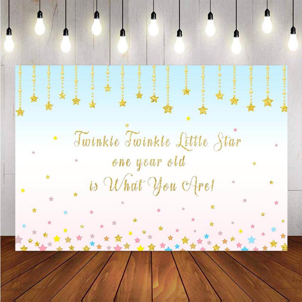 Customize Twinkle Twinkle Little Star Background for Picture Baby Shower Photo Backdrop Kids Party Banner Background Decor