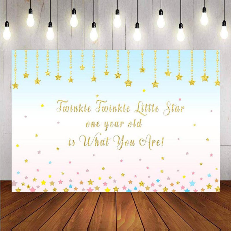 Customize Twinkle Twinkle Little Star Background for Picture Baby Shower Photo Backdrop Kids Party Banner Background Decor