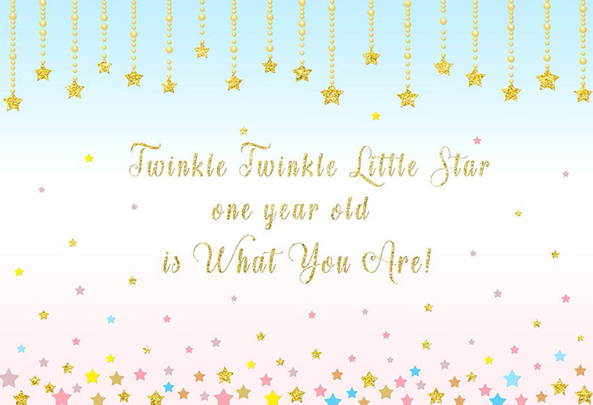 Customize Twinkle Twinkle Little Star Background for Picture Baby Shower Photo Backdrop Kids Party Banner Background Decor