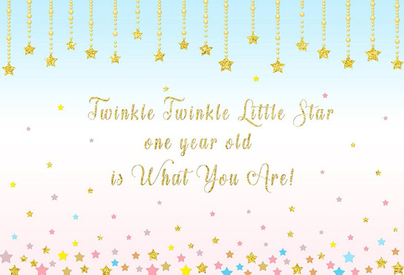 Customize Twinkle Twinkle Little Star Background for Picture Baby Shower Photo Backdrop Kids Party Banner Background Decor