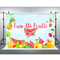 Twotti Frutti toile de fond pour fruits tropicaux fête d'anniversaire photographie fond pastèque fleurs bébé douche bannière décors