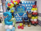 Customize Name Paw Patrol Photography Background Kids Boy Baby Birthday Banner Backdrop Patrol Dog Party Blue Paw Children Photo Background