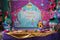 Children birthday decorations Backdrop for photography Nights Moroccan Party Background birthday Banner Curtain Prop